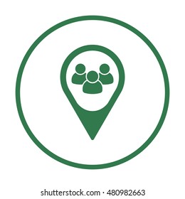 People  icon. Flat design.