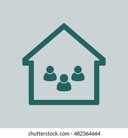 People  icon. Flat design.