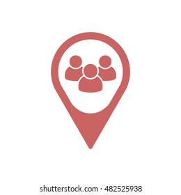 People  icon. Flat design.