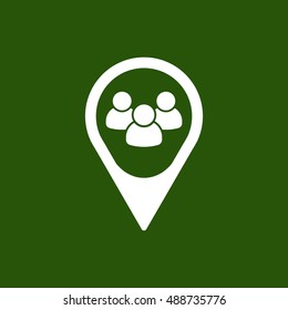 People  icon. Flat design.