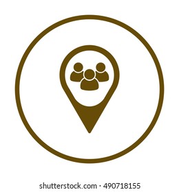 People  icon. Flat design.