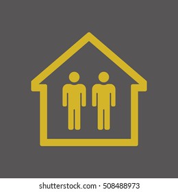 People  icon. Flat design.