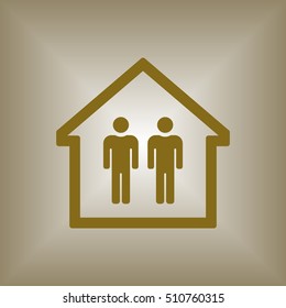 People  icon. Flat design.