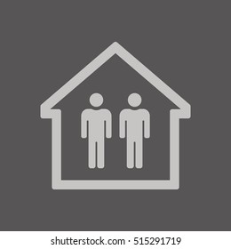 People  icon. Flat design.