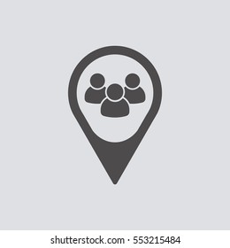 People icon. Flat design.