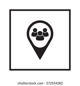 People  icon. Flat design.