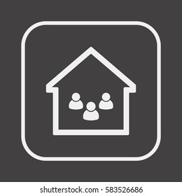 People  icon. Flat design.