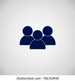 People icon, flat design