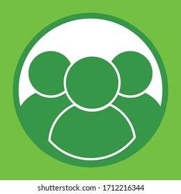 Icono de personas diseño plano. Forma redonda