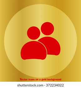 People icon. Flat design style