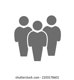 people icon.  flat design of people symbol on a white background.