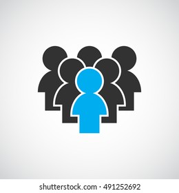 People Icon , flat design , Vector illustration