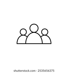 Icono de Personas Logotipo plano aislado