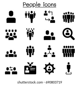People Icon In Flat Style