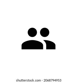 Menschen Symbol. Flaches Design einzeln auf weißem Hintergrund. Vektorgrafik