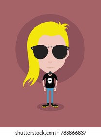 people icon in flat style with faces 7
