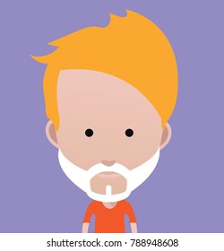 people icon in flat style with faces Nr 23