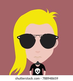people icon in flat style with faces Nr 29