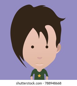 people icon in flat style with faces Nr 34