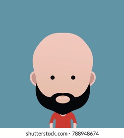 people icon in flat style with faces Nr 42