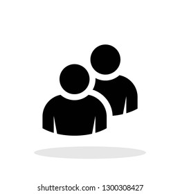 People icon in flat style. Group of people symbol for your web site design, logo, app, UI Vector EPS 10.