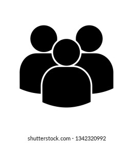 People icon in flat style. Group of people symbol for your web site design, logo, app, UI Vector EPS 10.