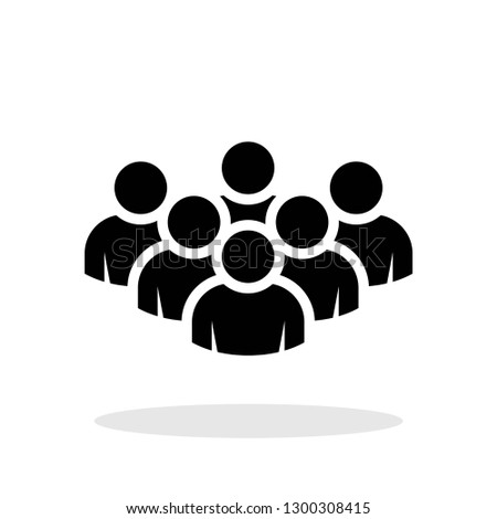 People icon in flat style. Group of people symbol for your web site design, logo, app, UI Vector EPS 10.