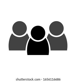 people icon flat style isolated on white background for website, banner, mobile app graphic design elements. vector illustration