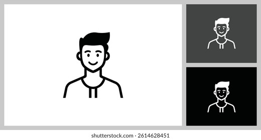 people icon in flat style. line icon.