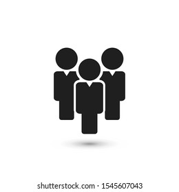 People icon in flat style. People symbol for your web site design, logo, app, UI Vector 