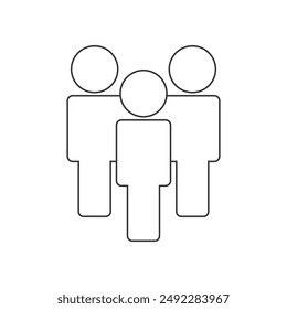 People icon in flat style. People symbol for your web site design, logo, app, UI Vector 