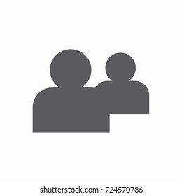 People icon flat style vector illustration