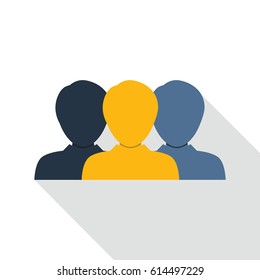 People icon in flat style for web, infographics and creative design