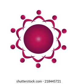 People icon with globe