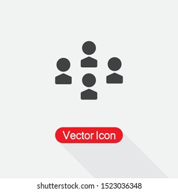 People Icon, Group Of People Symbol, Users Icon, Party Sign Vector Illustration Eps10