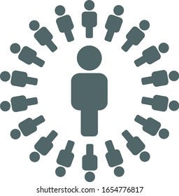 People icon. Group of people icon. Vector illustration