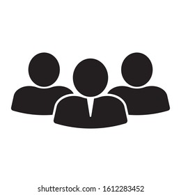 People icon, group icon vector isolated