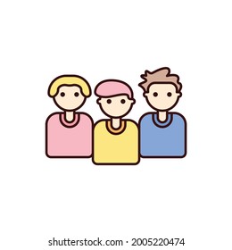 people icon, group vector, team illustration