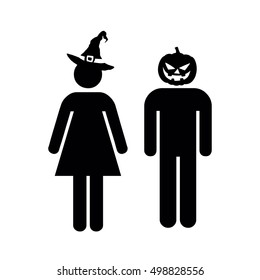 people icon halloween. vector.