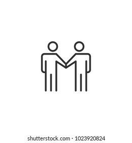 People icon, handshake vector illustration