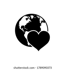 People icon, heart and hands, friendship, love icon isolated on white background