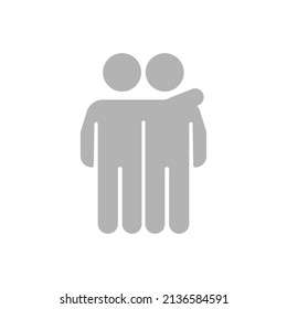 people icon, hug concept, vector illustration