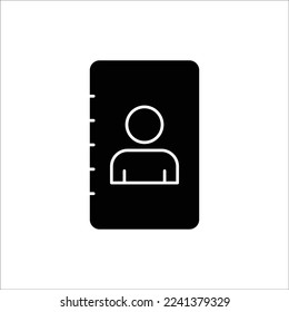 People icon illustration with list. glyph icon style. suitable for apps, websites, mobile apps. icon related to contact list. Simple vector design editable