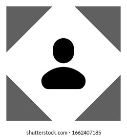 People icon, isolated. Flat design.