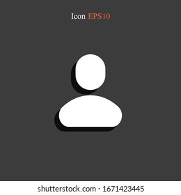People icon, isolated. Flat design.