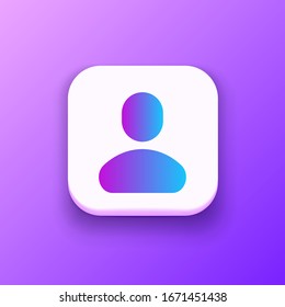 People icon, isolated. Flat design.