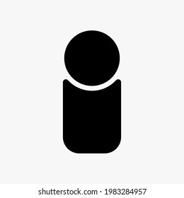 People icon, isolated. Flat design.