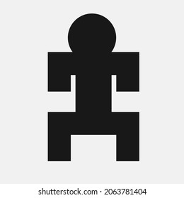 Die Leute Symbol, isoliert. Flaches Design.