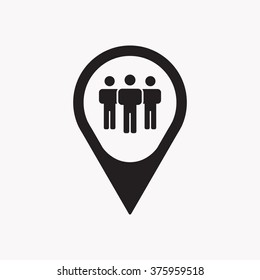 people   icon,  isolated. Flat  design.
