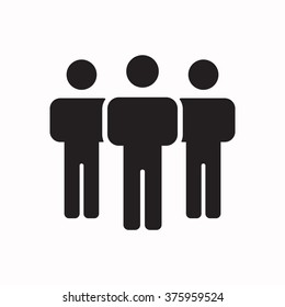 people   icon,  isolated. Flat  design.
